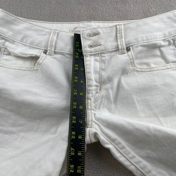 American Eagle Women's Artist Jeans Size 6 White Stretch Denim Straight Leg - Picture 7 of 15